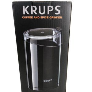 KRUPS F203 Electric Spice and Coffee Grinder Stainless Steel - Black NEW IN BOX